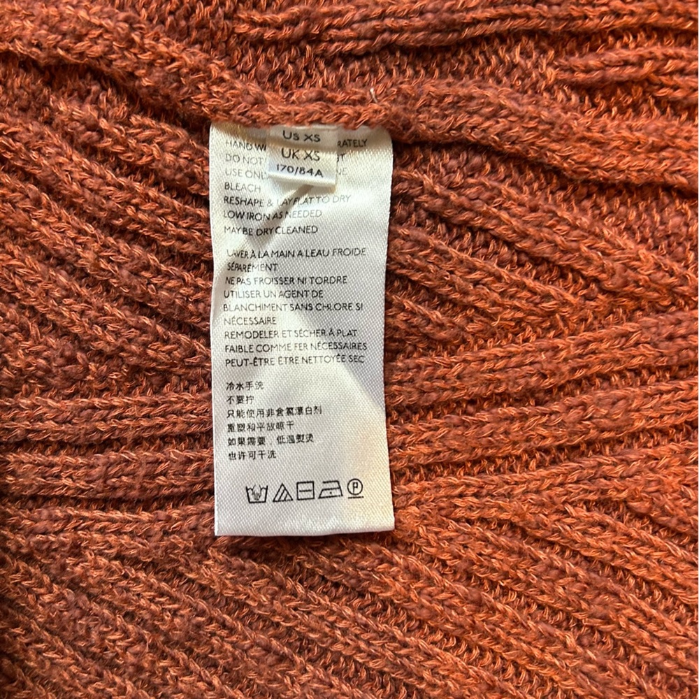 Free People Mont Blanc Rust Sweater Mini Dress, size XS - Picture 10 of 11